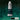 Winsor & Newton Phthalo Deep Green Winton Oil Colour 200ml, front view of product with colour swatch as background
