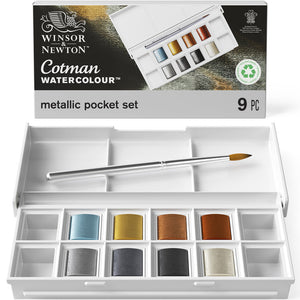 Cotman Watercolour 8 Half Pan Metallic Pocket Set