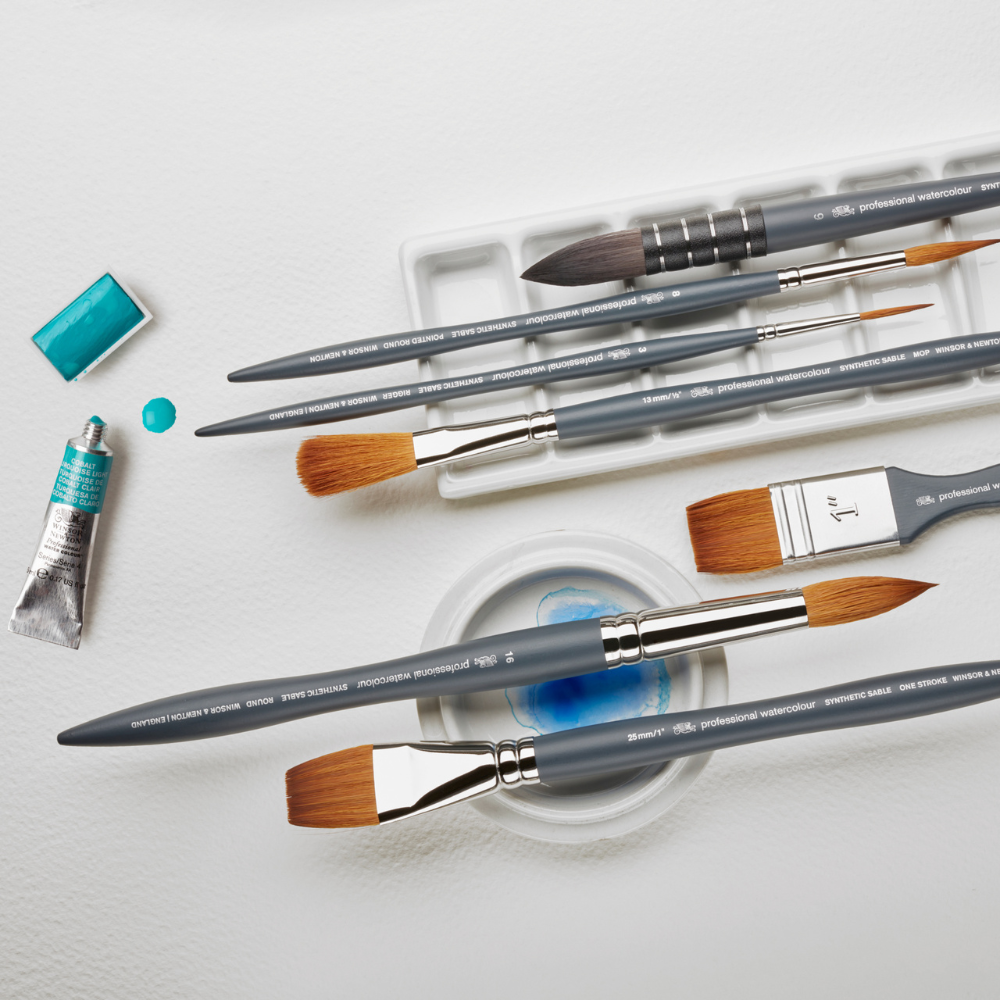 VViViD 10-Piece Synthetic Sable Paint Brush Set With Hard Case - Complete Artist Brush Collection